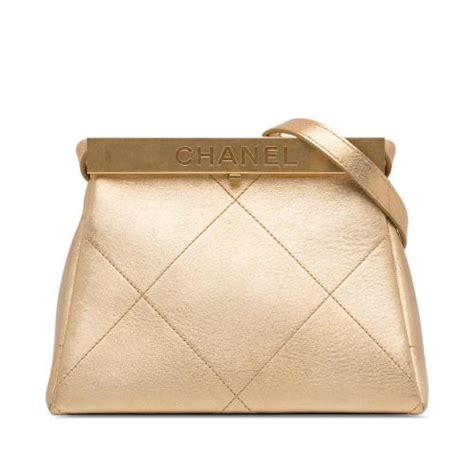 chanel chevron calfskin|Chanel calfskin kiss lock bag.